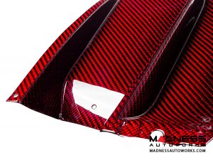 Alfa Romeo Giulia Rear Diffuser - Carbon Fiber - Quadrifoglio Model - Light Red Candy Alfa Romeo Giulia Rear Diffuser - Carbon Fiber - Quadrifoglio Model - Light Red Candy